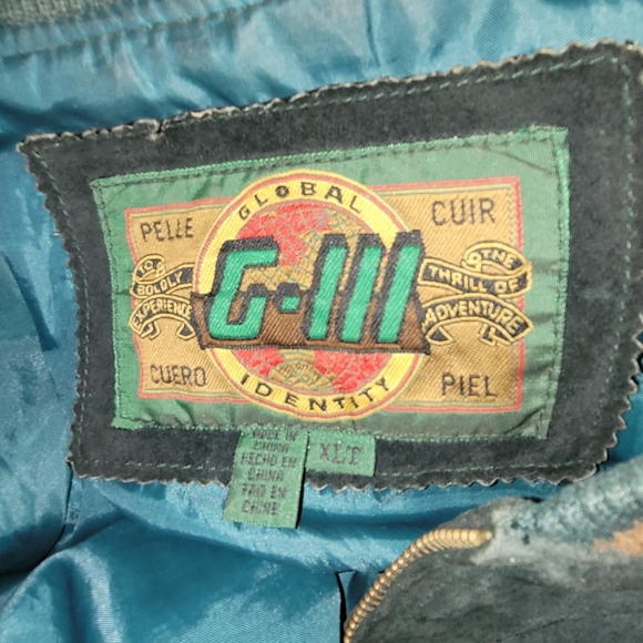 Global Identity G3 Suede Leather Bomber Vintage 90s Rare Size XLT Tall - Picture 10 of 12